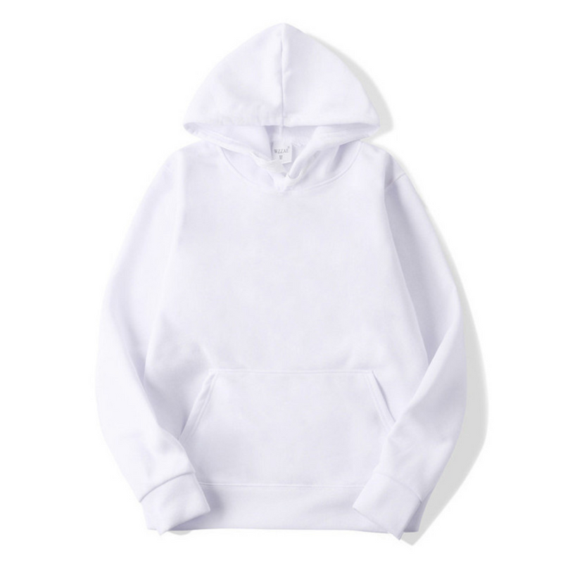Men's pullover hoodie with a drawstring hood and kangaroo pocket.