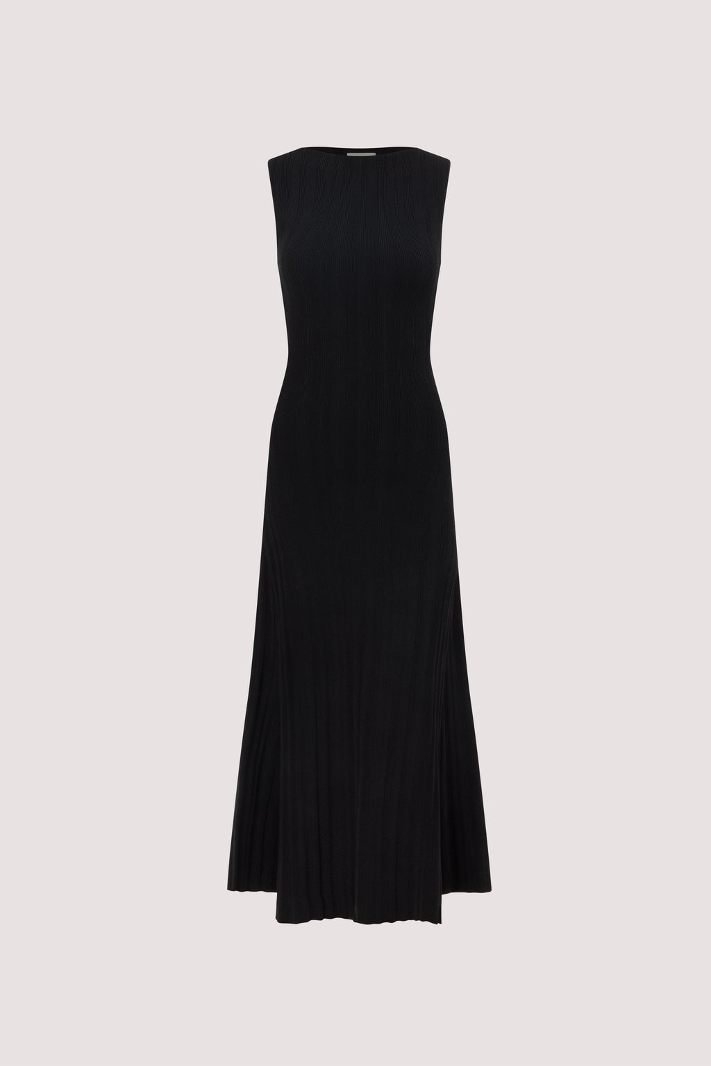 Elinor DOVE Black Sleeveless Ribbed Knit Maxi Dress for Women 5