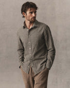 Elric Men's Shirt Breaker Gingham Organic Cotton Linen 1