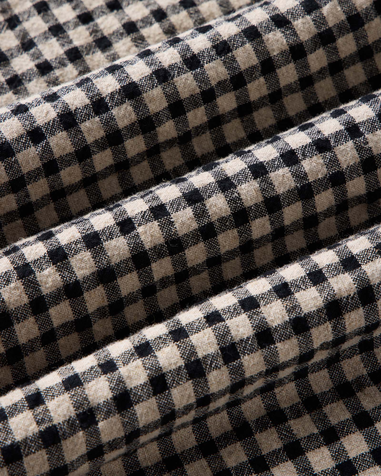 Elric Men's Shirt Breaker Gingham Organic Cotton Linen 7