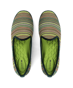 Elric Slip-On Shoes Royal Green Multi Stripe Grosgrain Espadrille 1