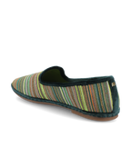 Elric Slip-On Shoes Royal Green Multi Stripe Grosgrain Espadrille 3