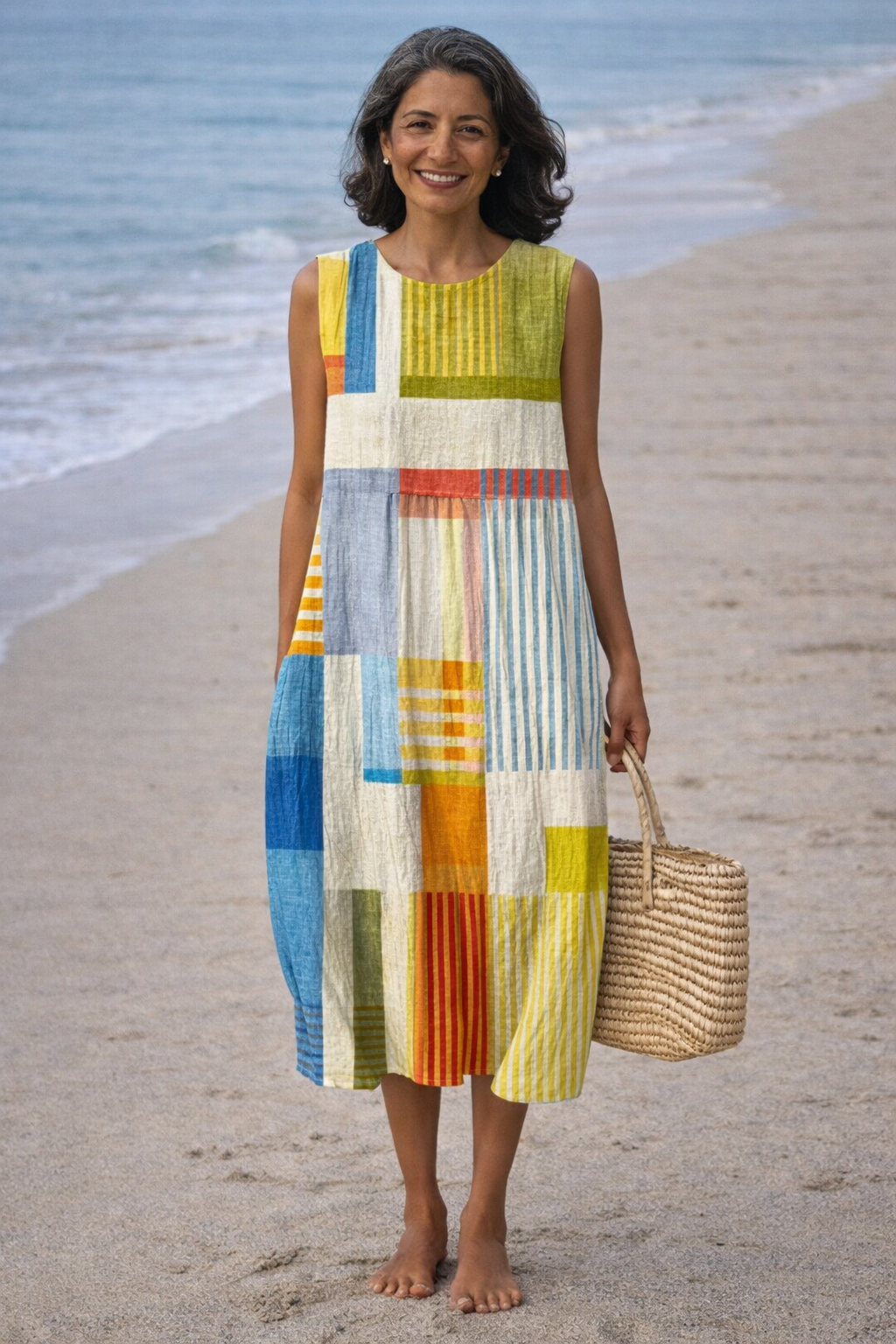 Eva Geometric Summer Dress 0