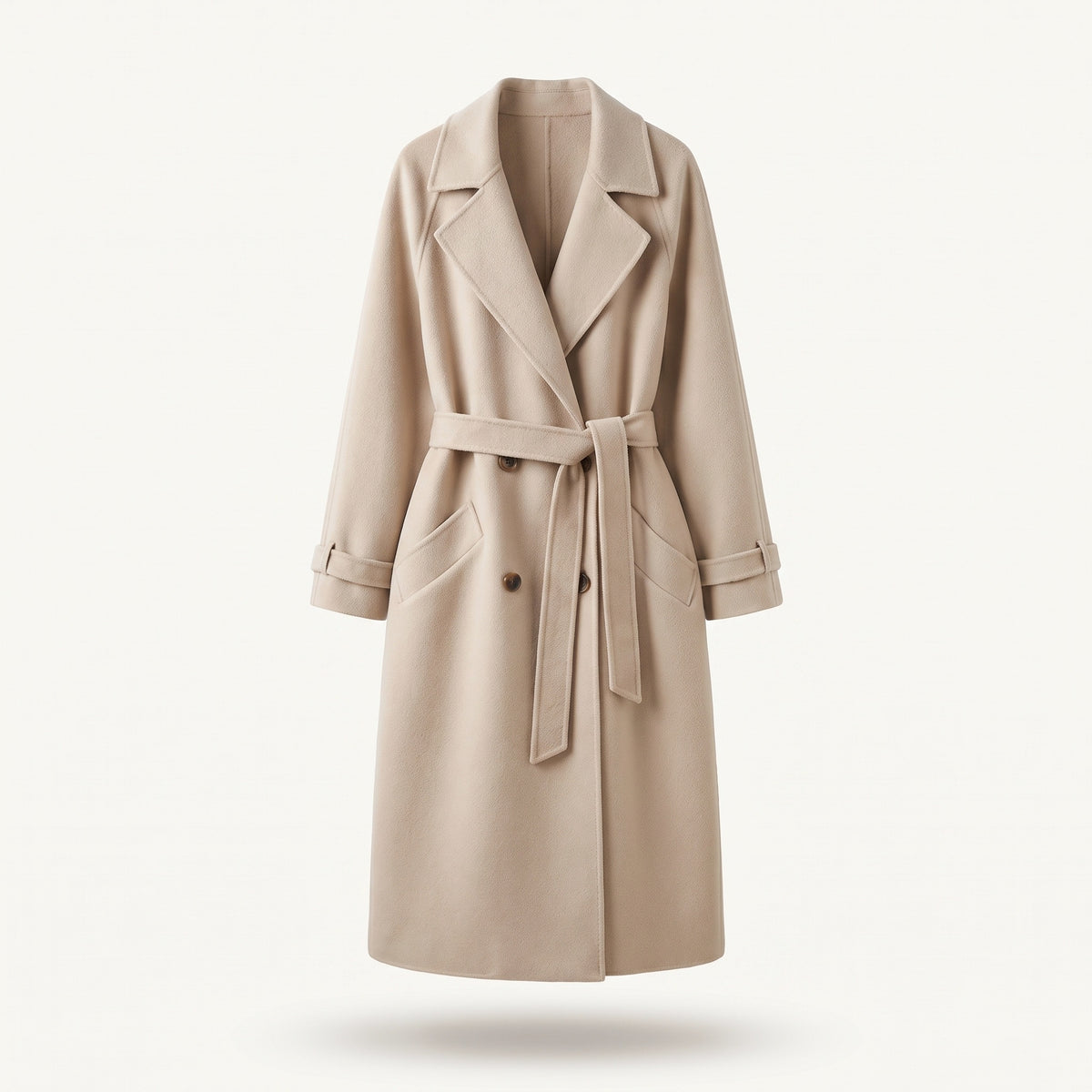 Evely wool-like trench coat for women, beige