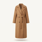 Evely wool-like trench coat for women, brown
