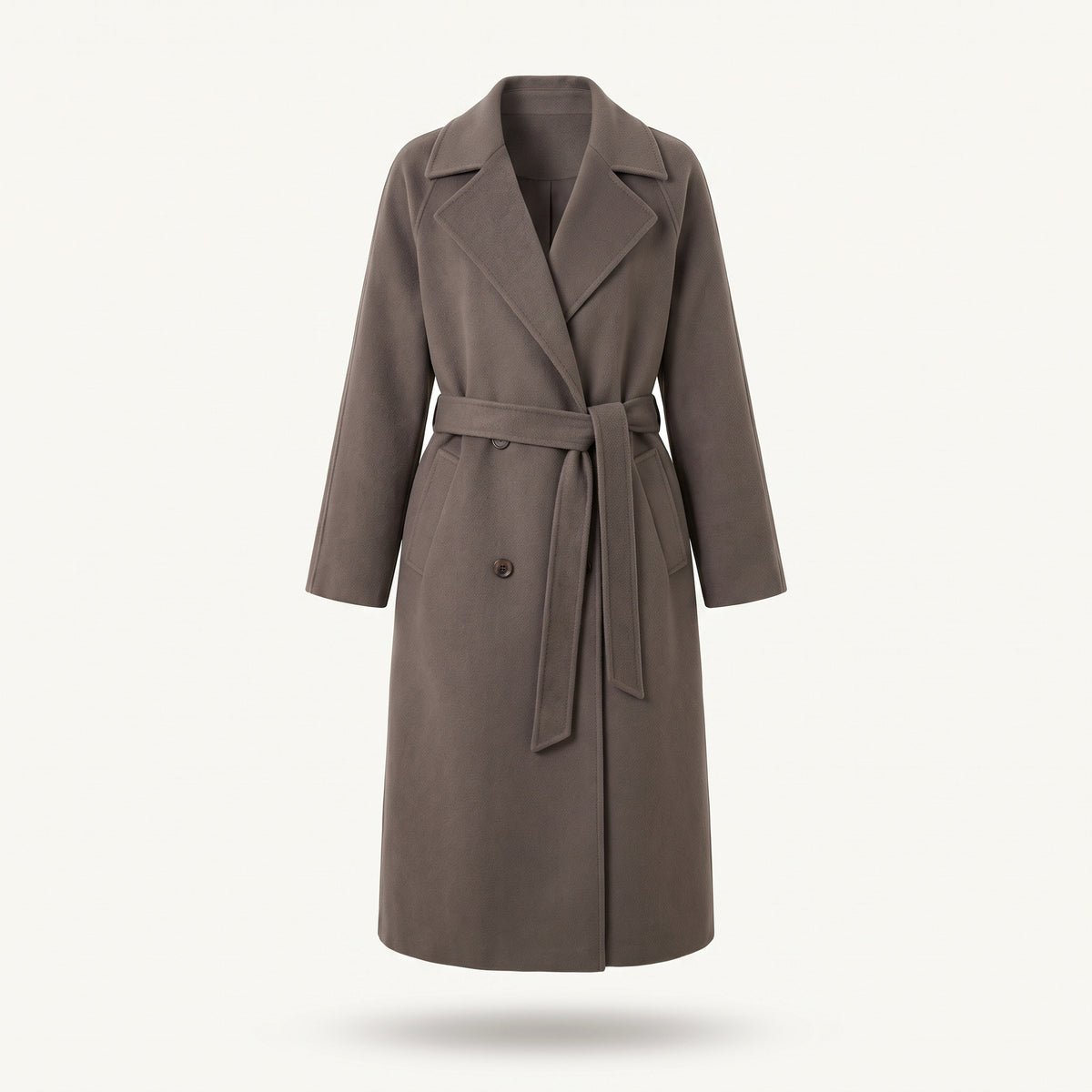 Evely wool-like trench coat for women, black