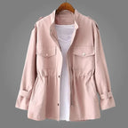 Floortje utility jacket in pink, front view