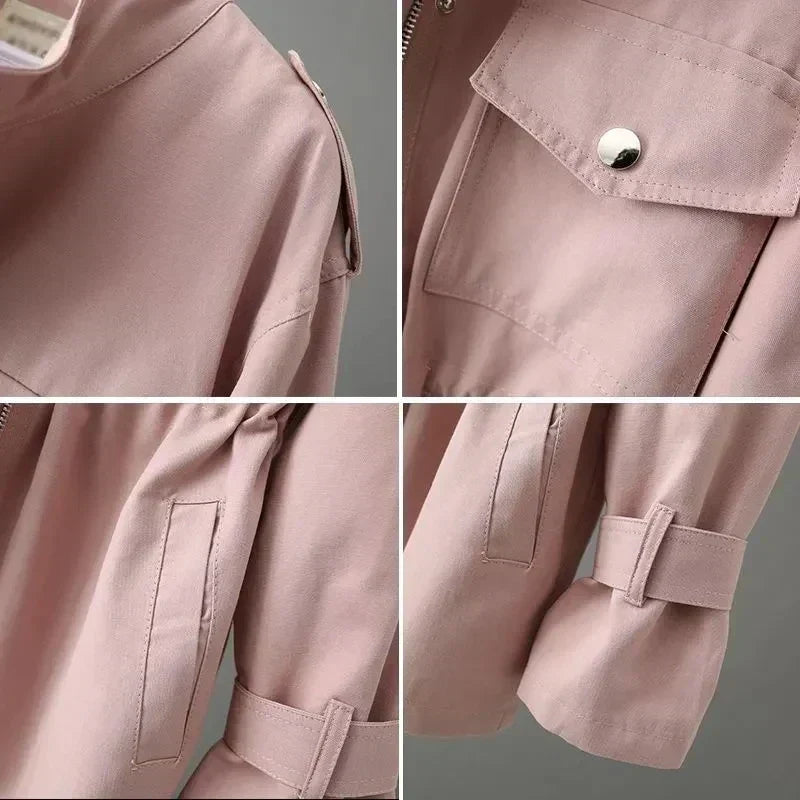 Floortje utility jacket close-ups of the collar, pockets and cuff