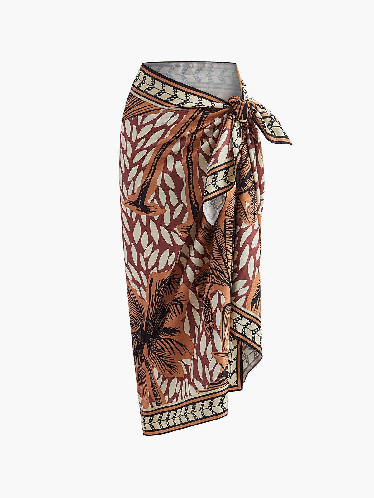 Floral Knotted Beach Cover Up 0