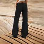 Olive green cargo trousers with a relaxed fit and multiple pockets for a practical, casual style. 4