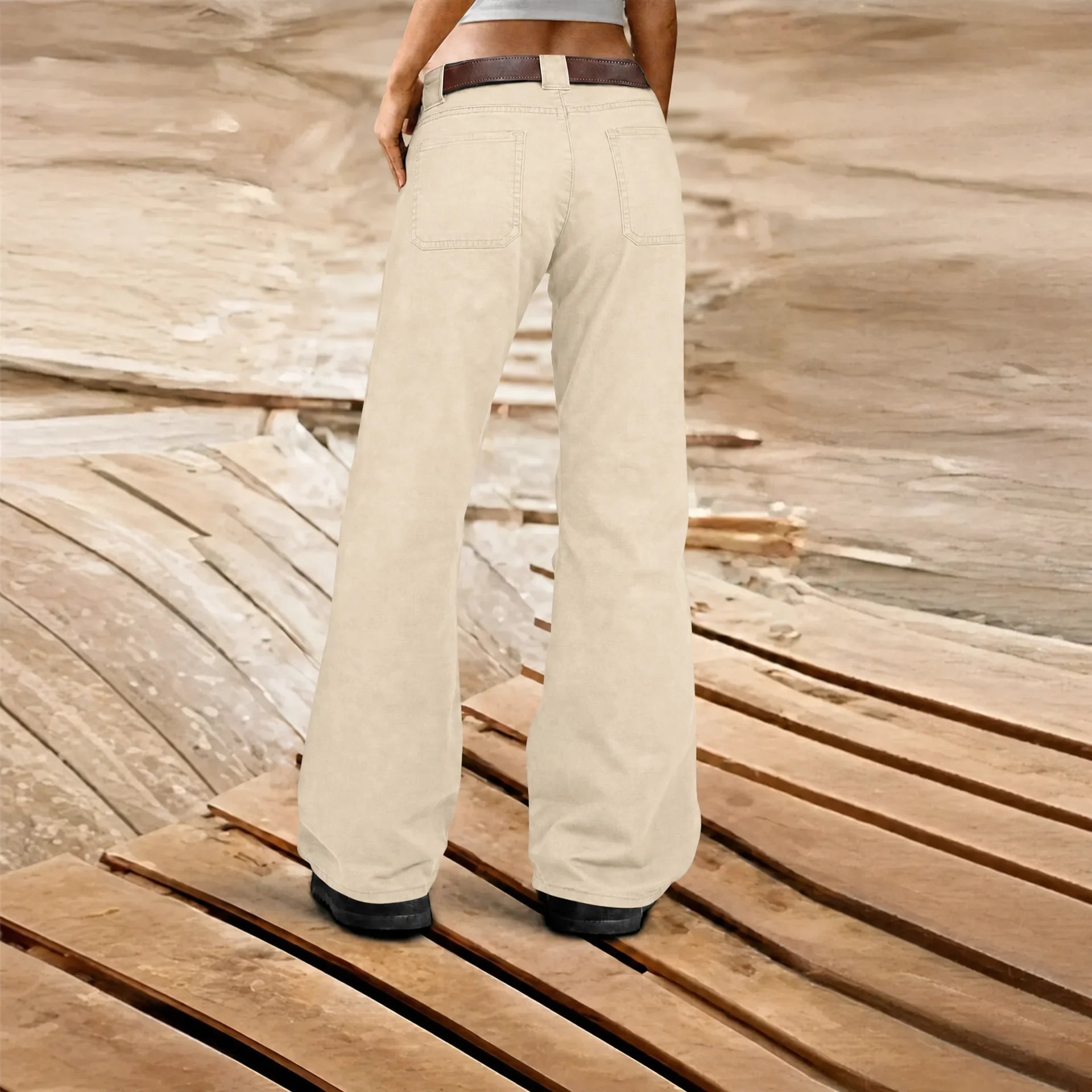 Olive green cargo trousers with a relaxed fit and multiple pockets for a practical, casual style. 5