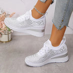 Giselle Orthopedic Sneakers in navy blue, featuring a modern sporty design with cushioned support. 1