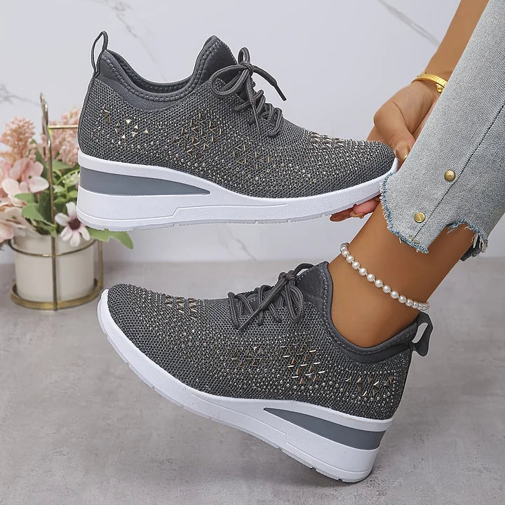 Giselle Orthopedic Sneakers in navy blue, featuring a modern sporty design with cushioned support. 11