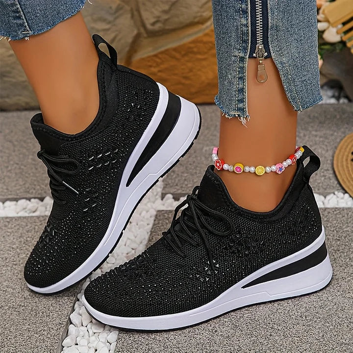 Giselle Orthopedic Sneakers in navy blue, featuring a modern sporty design with cushioned support. 6