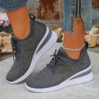 Giselle Orthopedic Sneakers in navy blue, featuring a modern sporty design with cushioned support. 8