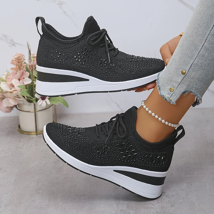 Giselle Orthopedic Sneakers in navy blue, featuring a modern sporty design with cushioned support. 9