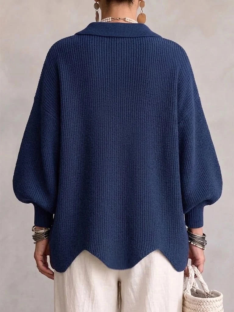 Guusje oversized cardigan with gold-tone buttons, gold, knit detail