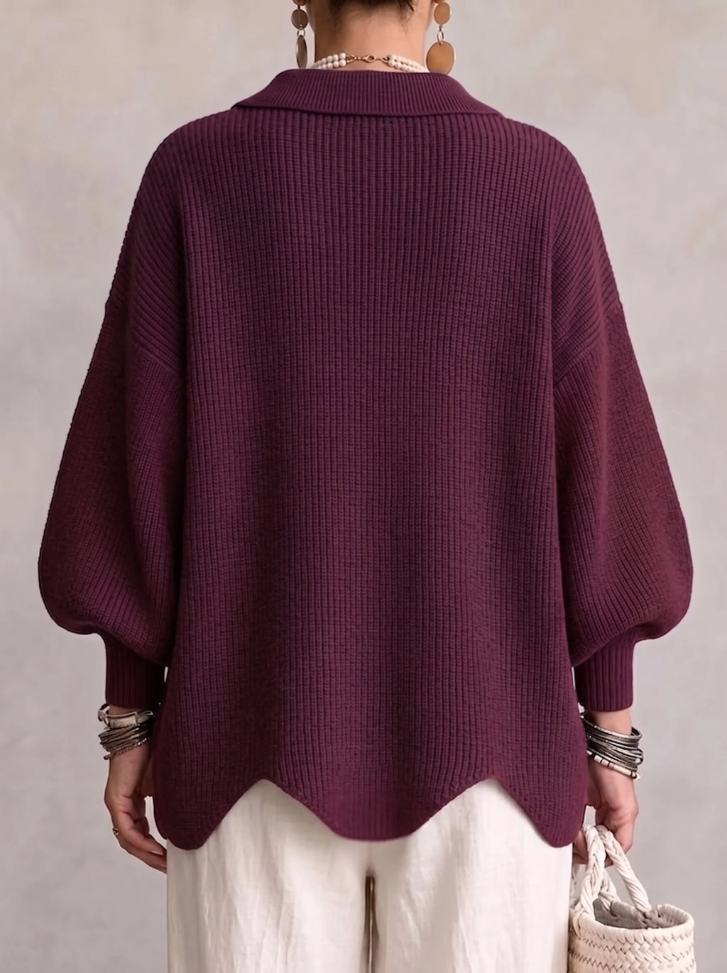 Guusje oversized cardigan with gold-tone buttons, sky blue, front view