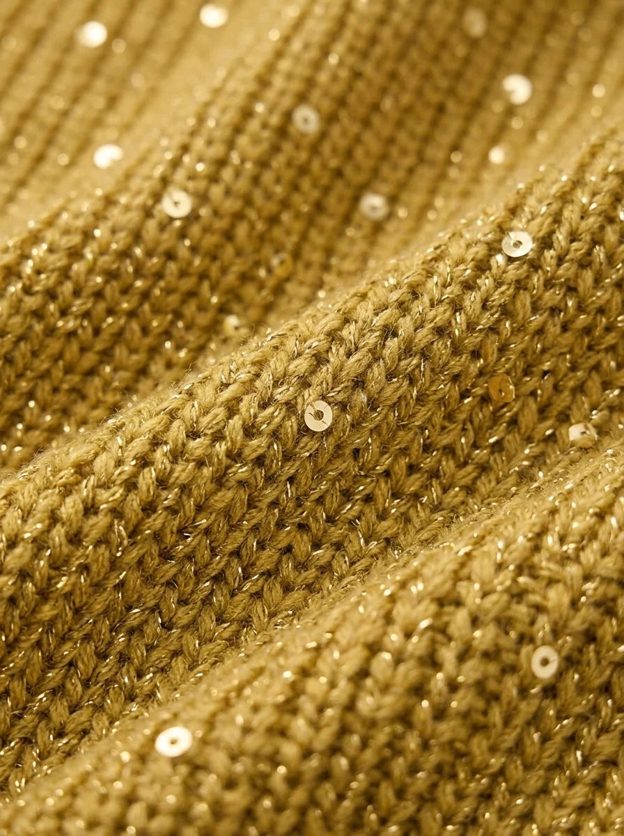 Guusje oversized cardigan with gold-tone buttons, cream, worn