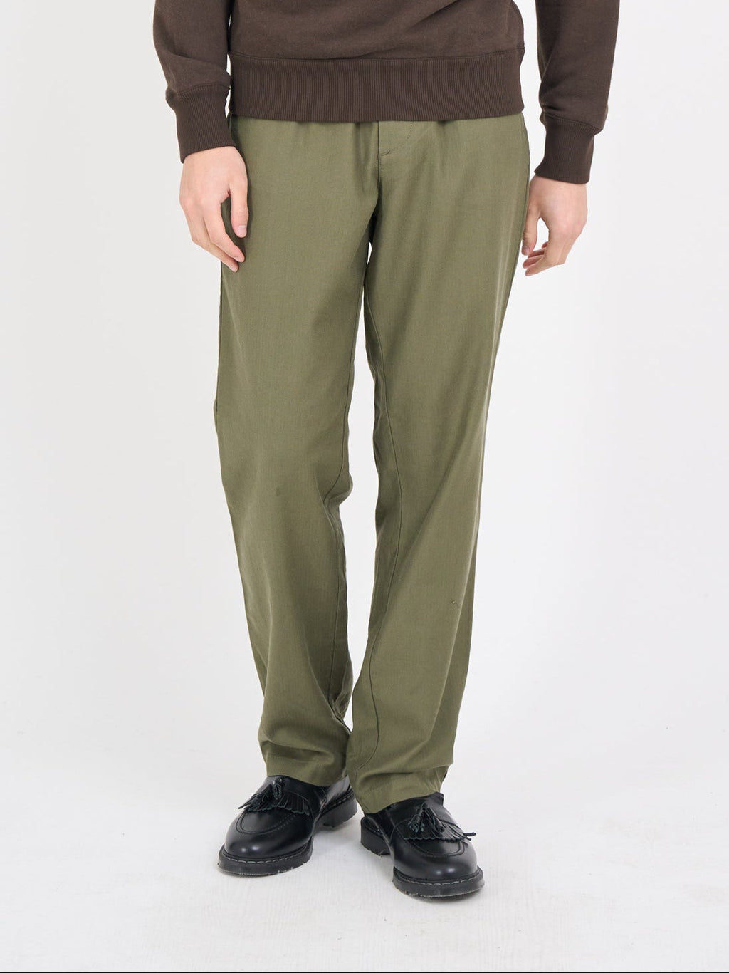 Isidore Drawstring Trousers Men's Relaxed Fit Cotton-Linen Blend 1