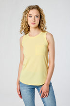 White ribbed sleeveless tank top, crew-neck style, relaxed fit, perfect for casual layering. 6