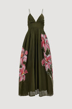 Jareth Maxi Dress - Women's V-Neck Relaxed A-Line Summer Dress in Ramie 1