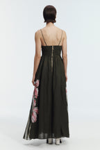 Jareth Maxi Dress - Women's V-Neck Relaxed A-Line Summer Dress in Ramie 5