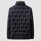 Jorrit quilted padded jacket in blue, front view