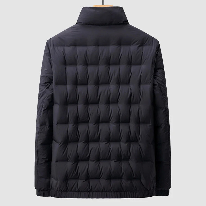 Jorrit quilted padded jacket in blue, front view