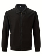 Kamron waffle-textured zip jacket black flat