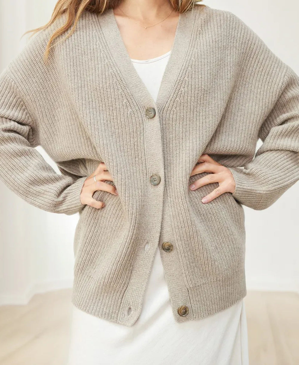 lin | Women’s Winter Knit Casual Button Up  Cardigan
