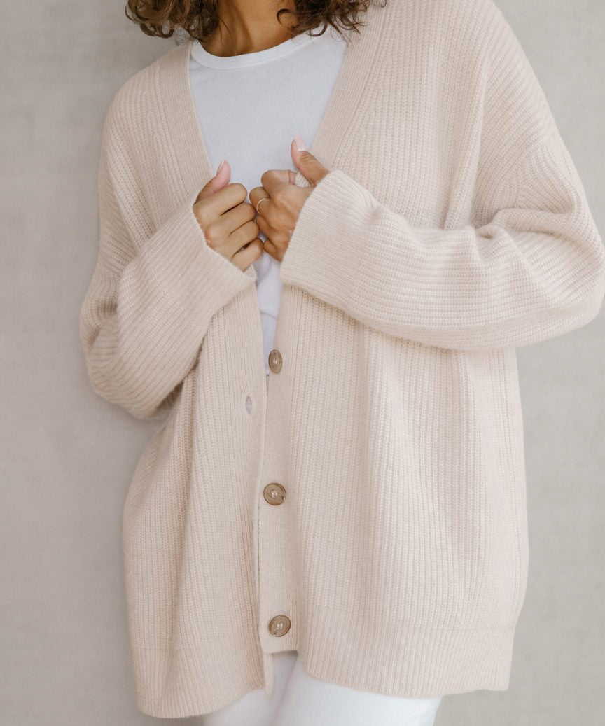 lin | Women’s Winter Knit Casual Button Up  Cardigan