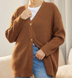 lin | Women’s Winter Knit Casual Button Up  Cardigan