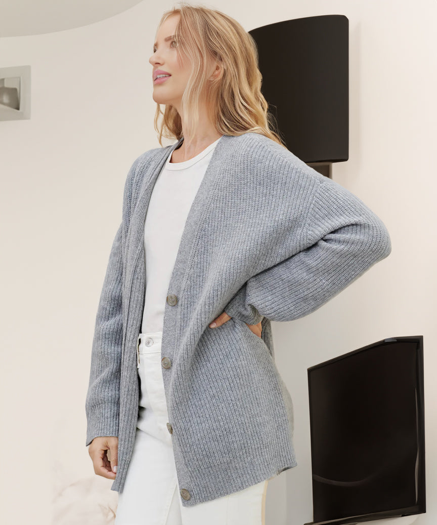 lin | Women’s Winter Knit Casual Button Up  Cardigan
