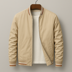 Kevin striped bomber jacket, khaki