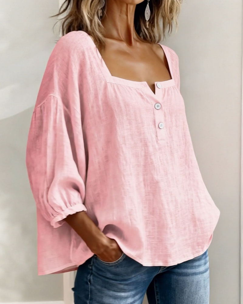 Layla Lantern Sleeve Blouse 1