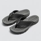 Men's flip flops in navy blue, featuring arch support and a sleek, water-resistant design. 6