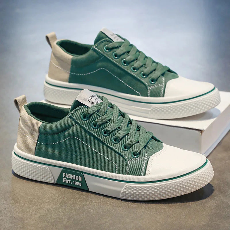 White minimalist sneakers with cushioned support, featuring a sleek design perfect for everyday wear. 3