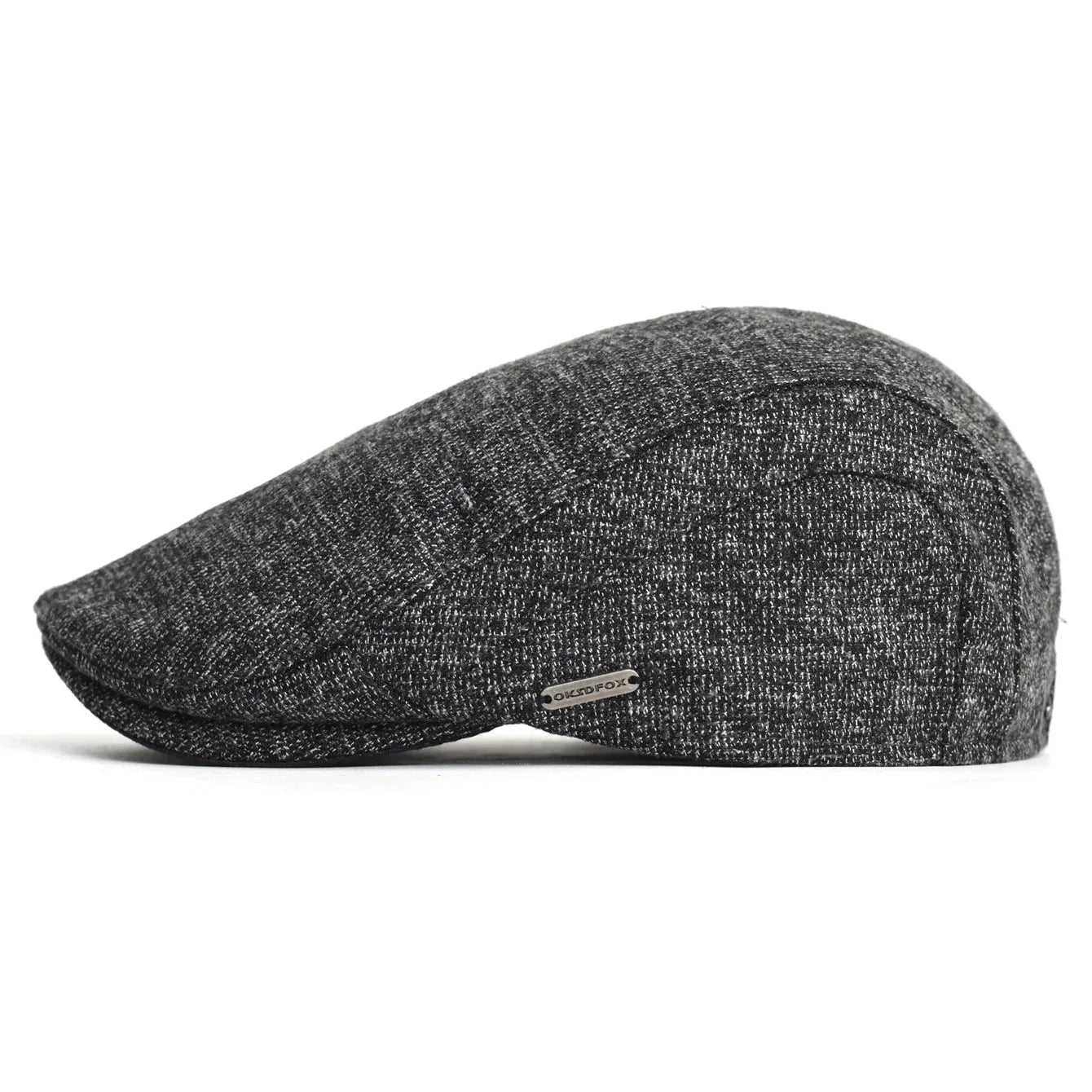 Soft blend wool beret in a muted gray color with a classic rounded silhouette. 8