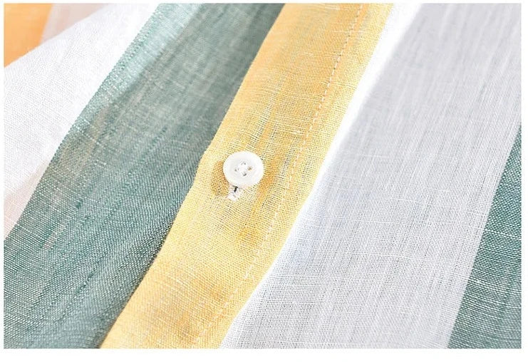 Linen Blend Striped Shirt 3