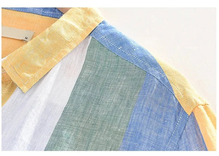 Linen Blend Striped Shirt 4