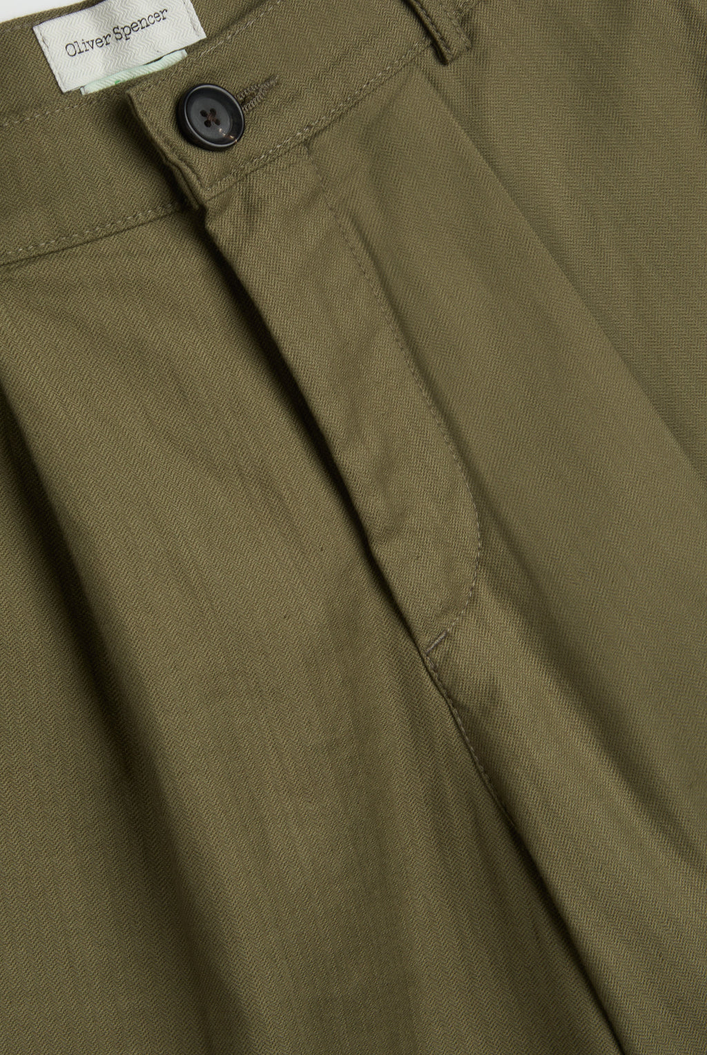 Marcellus Linen Shorts Pleated Herringbone Eastman Green 4