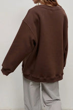 Marente oversized sweatshirt in brown, back view