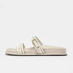 Black twin strap flats with a simple, minimalist design, perfect for casual or dressy occasions. 3