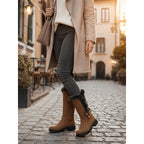 Marit suede-look knee-high boots side view