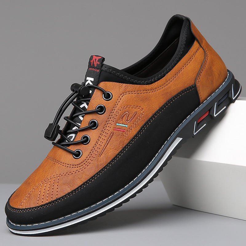 Black vegan leather Oxford shoes with a classic design, featuring a sleek and polished appearance. 1