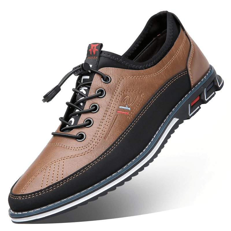 Black vegan leather Oxford shoes with a classic design, featuring a sleek and polished appearance. 10