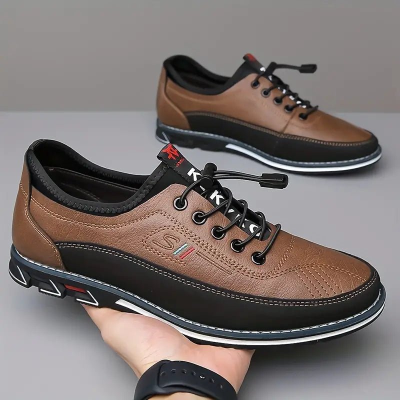 Black vegan leather Oxford shoes with a classic design, featuring a sleek and polished appearance. 5