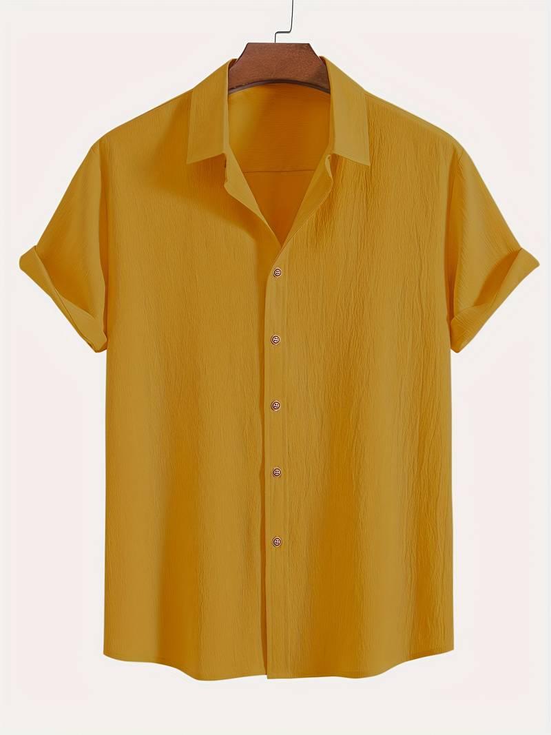 Men's Textured Short Sleeve Shirt 10