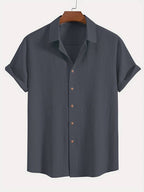 Men's Textured Short Sleeve Shirt 11
